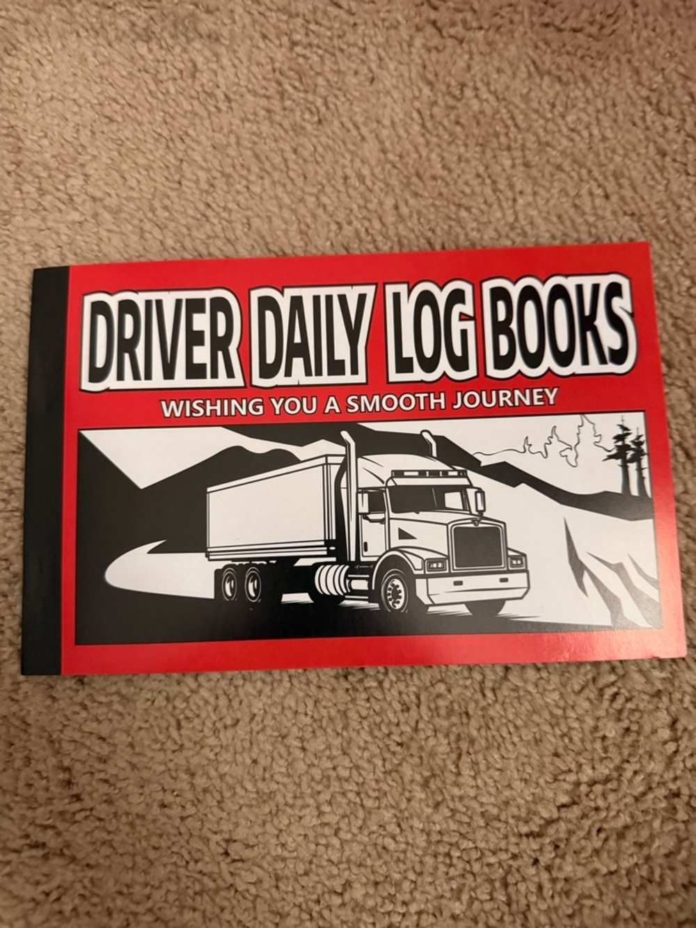 Driver Daily Log Books - Red and Black Truck Log